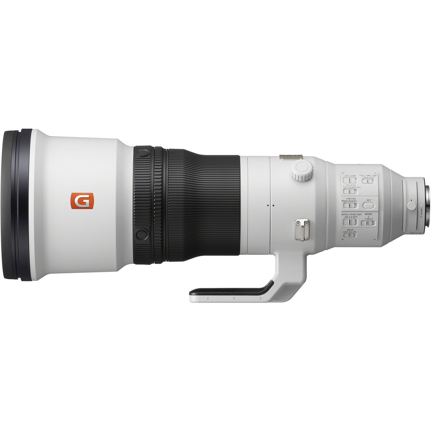 Sony 600mm lens, side view