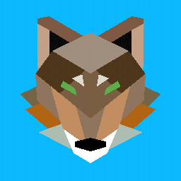 A wolf head made of polygons