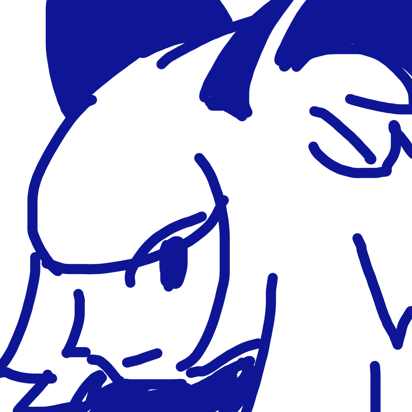 PolyWolf looking up at the viewer with a slight smile